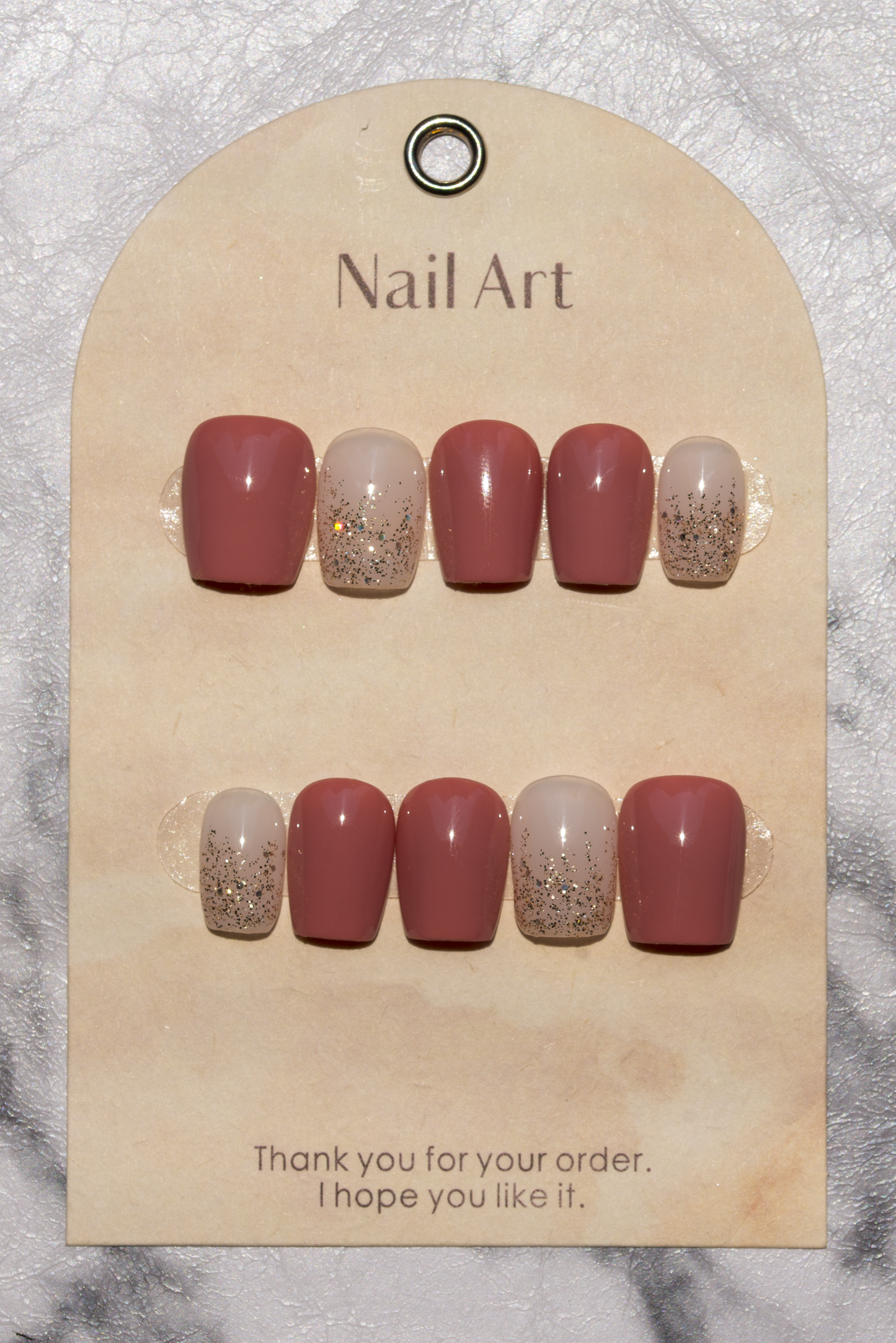 Jelly Glitter French Nude 40PC set