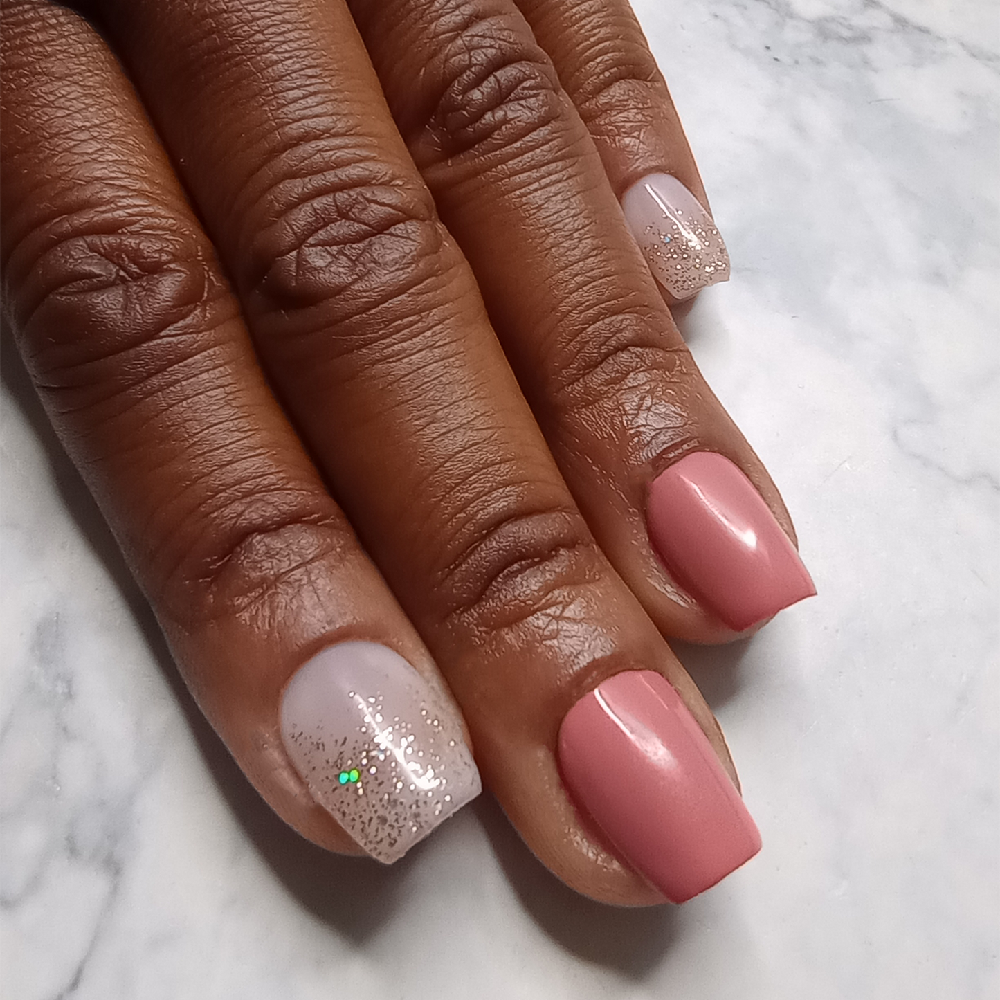 Jelly Glitter French Nude 40PC set